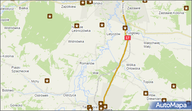 mapa Dworzyska gmina Izbica, Dworzyska gmina Izbica na mapie Targeo