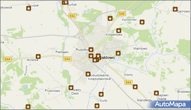 mapa Działdowo, Działdowo na mapie Targeo