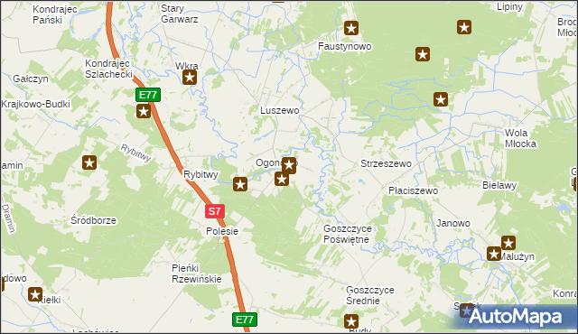 mapa Dziektarzewo, Dziektarzewo na mapie Targeo