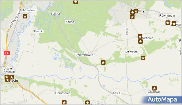 mapa Dziembowo, Dziembowo na mapie Targeo