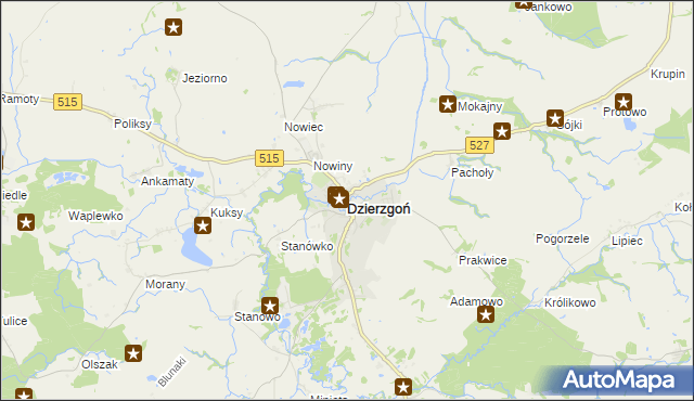 mapa Dzierzgoń, Dzierzgoń na mapie Targeo