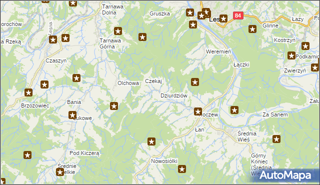 mapa Dziurdziów, Dziurdziów na mapie Targeo