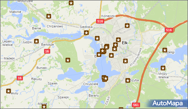 mapa Ełk powiat ełcki, Ełk powiat ełcki na mapie Targeo