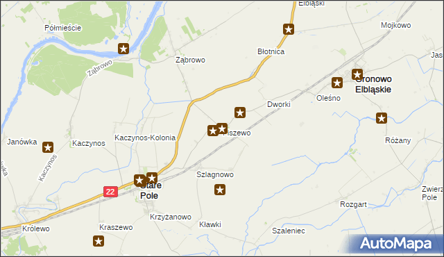 mapa Fiszewo gmina Gronowo Elbląskie, Fiszewo gmina Gronowo Elbląskie na mapie Targeo