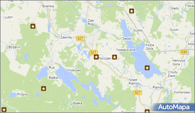 mapa Florczaki, Florczaki na mapie Targeo