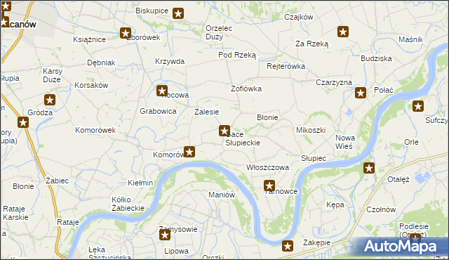 mapa Gace Słupieckie, Gace Słupieckie na mapie Targeo