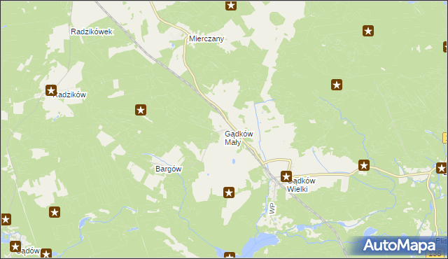 mapa Gądków Mały, Gądków Mały na mapie Targeo