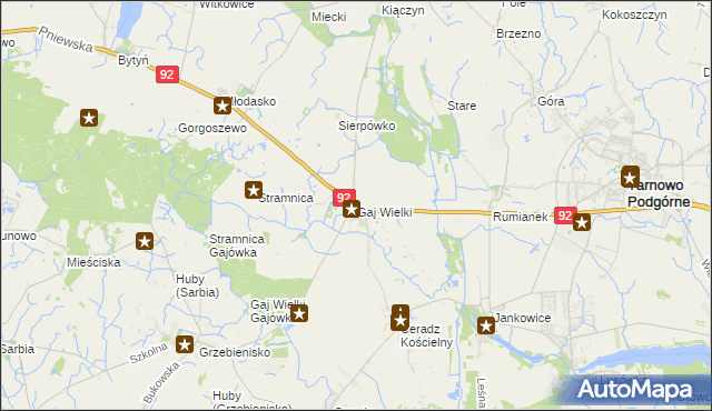 mapa Gaj Wielki, Gaj Wielki na mapie Targeo