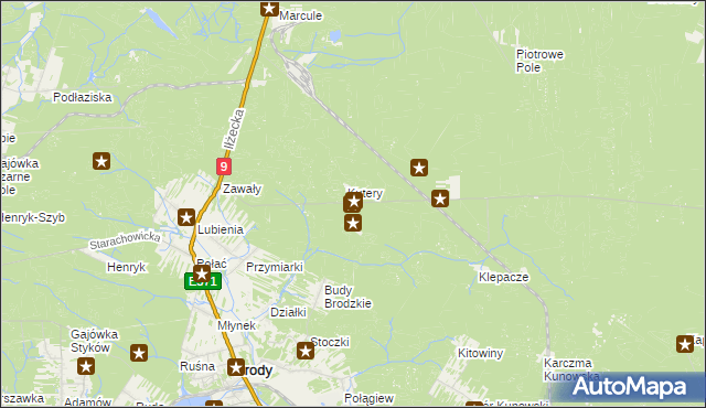 mapa Gajówka Klamocha, Gajówka Klamocha na mapie Targeo