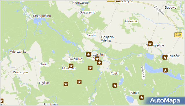 mapa Gałąźnia Mała, Gałąźnia Mała na mapie Targeo