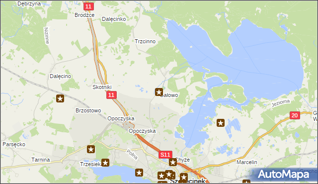 mapa Gałowo gmina Szczecinek, Gałowo gmina Szczecinek na mapie Targeo