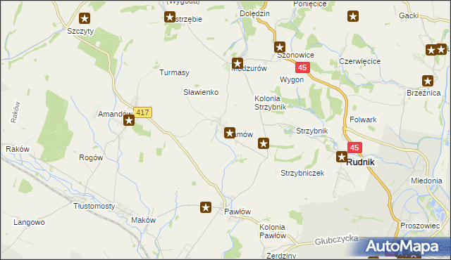mapa Gamów, Gamów na mapie Targeo