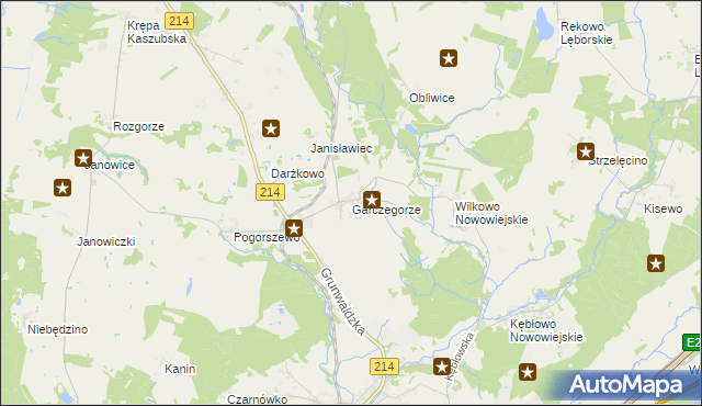 mapa Garczegorze, Garczegorze na mapie Targeo