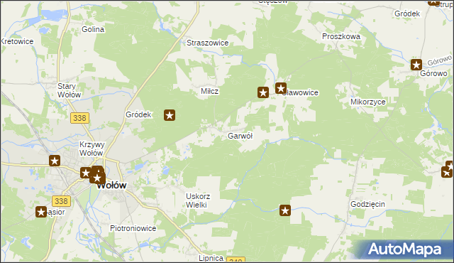 mapa Garwół, Garwół na mapie Targeo