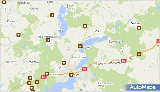 mapa Głąbowo, Głąbowo na mapie Targeo