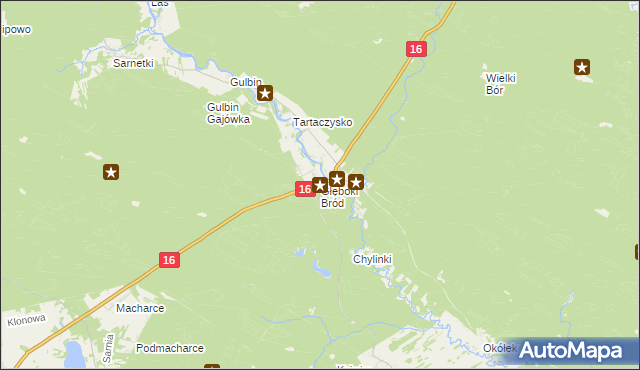 mapa Głęboki Bród, Głęboki Bród na mapie Targeo
