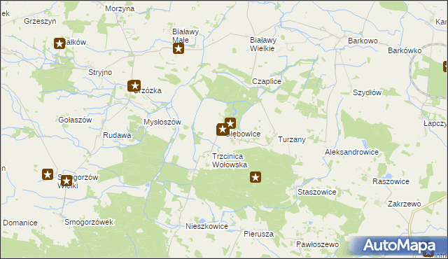 mapa Głębowice gmina Wińsko, Głębowice gmina Wińsko na mapie Targeo