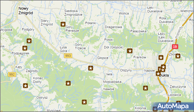 mapa Głojsce, Głojsce na mapie Targeo