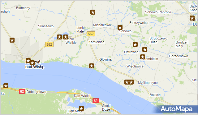 mapa Główina, Główina na mapie Targeo