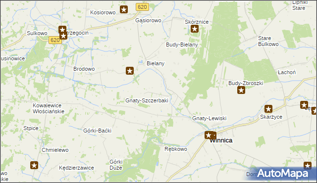 mapa Gnaty-Wieśniany, Gnaty-Wieśniany na mapie Targeo
