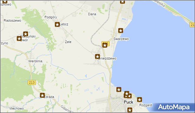 mapa Gnieżdżewo, Gnieżdżewo na mapie Targeo