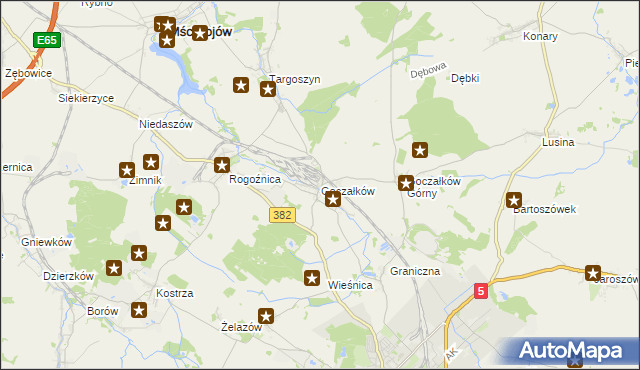 mapa Goczałków, Goczałków na mapie Targeo