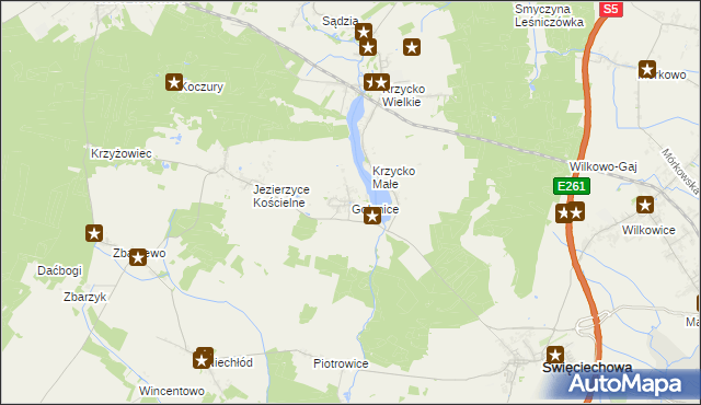 mapa Gołanice, Gołanice na mapie Targeo