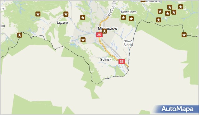 mapa Golińsk, Golińsk na mapie Targeo