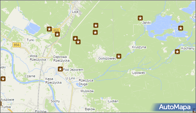 mapa Goliszowiec, Goliszowiec na mapie Targeo