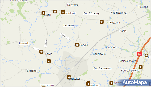 mapa Gołuszyce, Gołuszyce na mapie Targeo