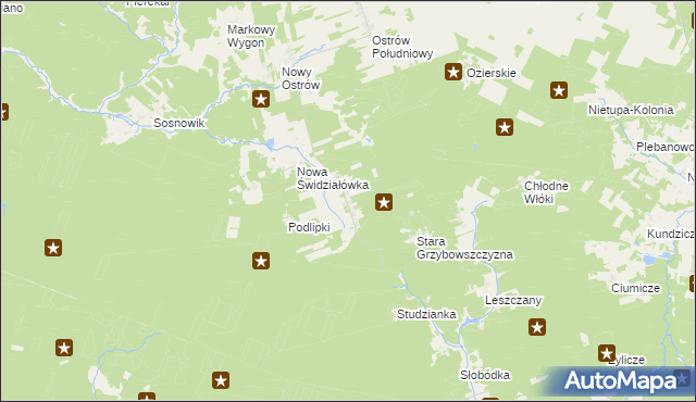 mapa Górany gmina Krynki, Górany gmina Krynki na mapie Targeo