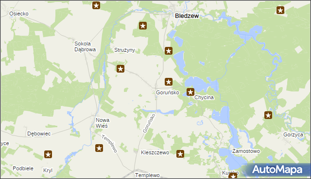 mapa Goruńsko, Goruńsko na mapie Targeo