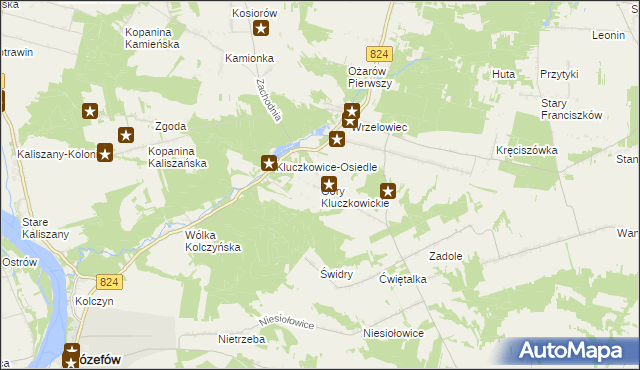 mapa Góry Kluczkowickie, Góry Kluczkowickie na mapie Targeo