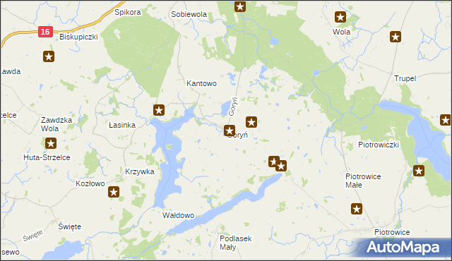 mapa Goryń gmina Kisielice, Goryń gmina Kisielice na mapie Targeo