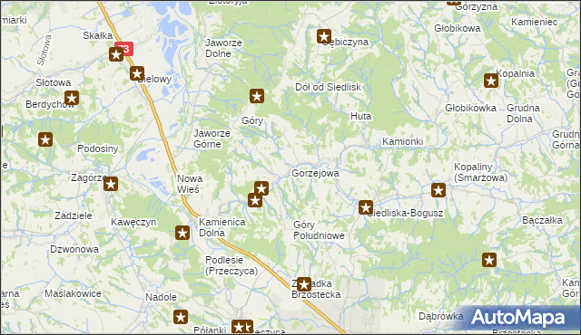 mapa Gorzejowa, Gorzejowa na mapie Targeo