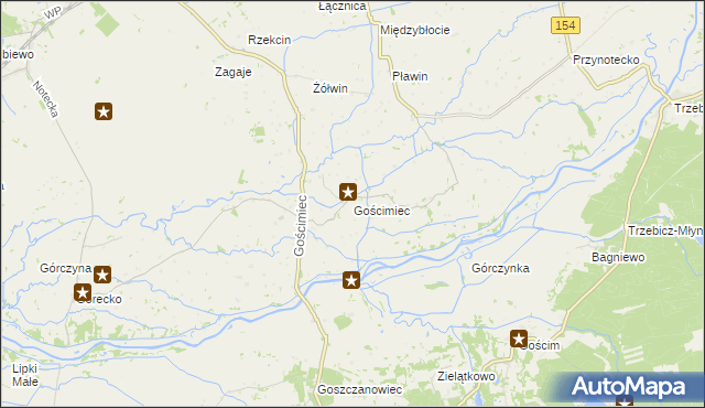 mapa Gościmiec, Gościmiec na mapie Targeo