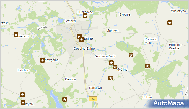 mapa Gościno-Dwór, Gościno-Dwór na mapie Targeo