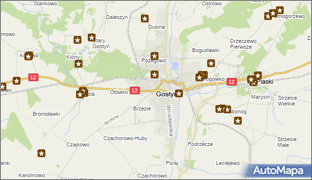 mapa Gostyń, Gostyń na mapie Targeo