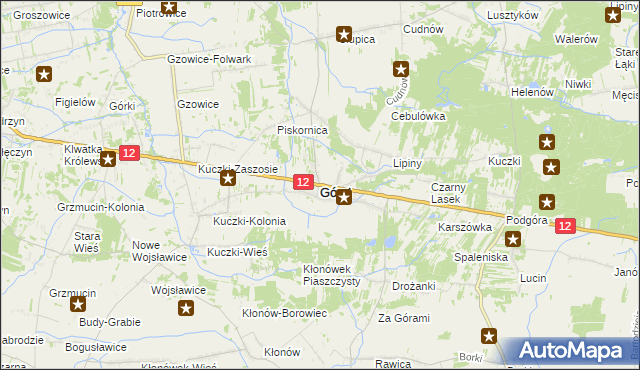 mapa Gózd powiat radomski, Gózd powiat radomski na mapie Targeo