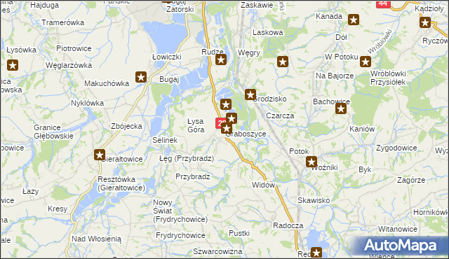 mapa Graboszyce, Graboszyce na mapie Targeo