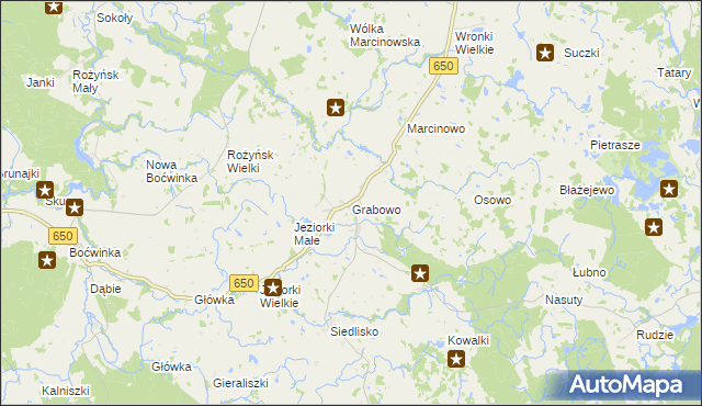 mapa Grabowo gmina Gołdap, Grabowo gmina Gołdap na mapie Targeo