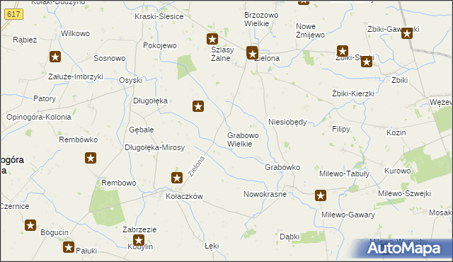 mapa Grabowo Wielkie, Grabowo Wielkie na mapie Targeo
