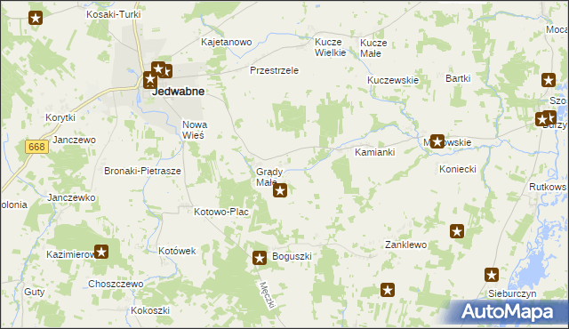 mapa Grądy Wielkie, Grądy Wielkie na mapie Targeo