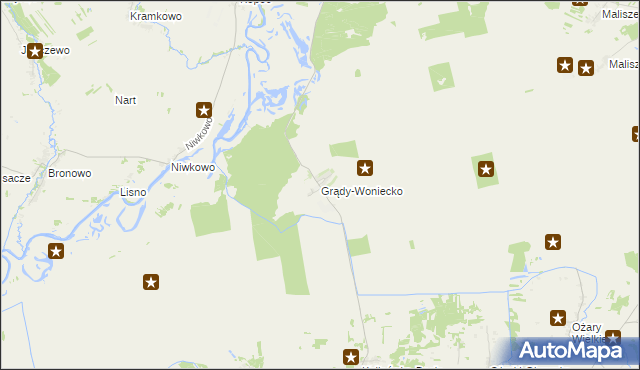 mapa Grądy-Woniecko, Grądy-Woniecko na mapie Targeo