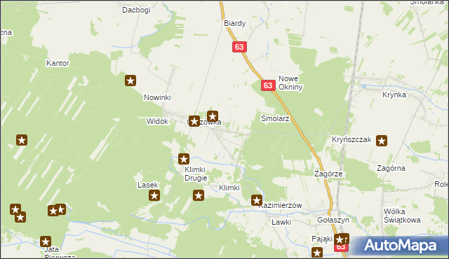 mapa Gręzówka-Kolonia, Gręzówka-Kolonia na mapie Targeo