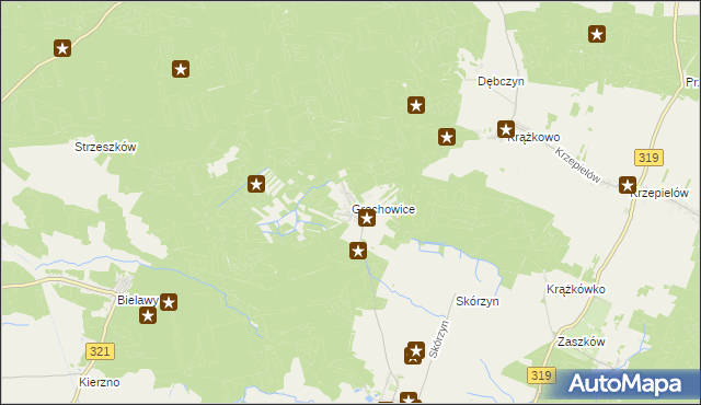 mapa Grochowice, Grochowice na mapie Targeo