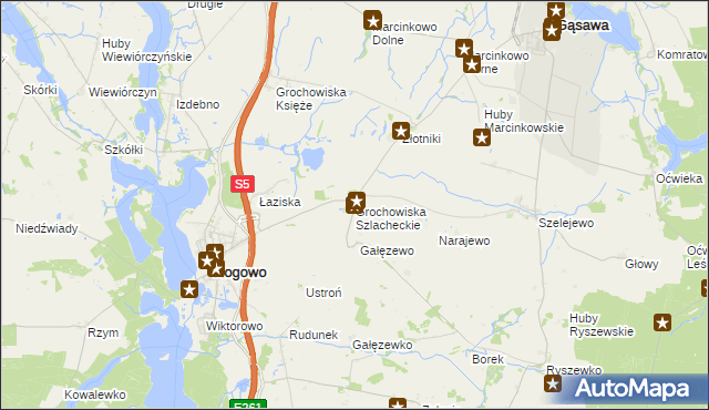 mapa Grochowiska Szlacheckie, Grochowiska Szlacheckie na mapie Targeo