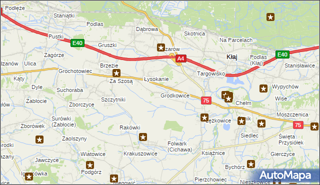 mapa Grodkowice, Grodkowice na mapie Targeo