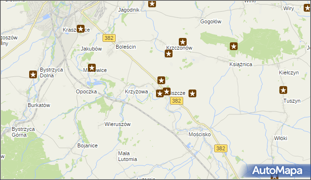 mapa Grodziszcze gmina Świdnica, Grodziszcze gmina Świdnica na mapie Targeo