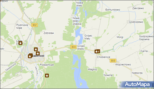 mapa Grójec Wielki gmina Siedlec, Grójec Wielki gmina Siedlec na mapie Targeo